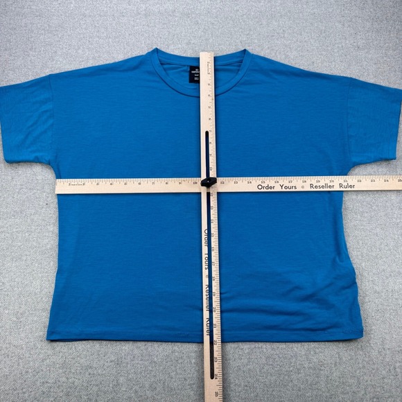 REI Cooperative Cropped Boxy T Shirt Womens S Blue Hiking Athleisure *READ - Picture 7 of 13